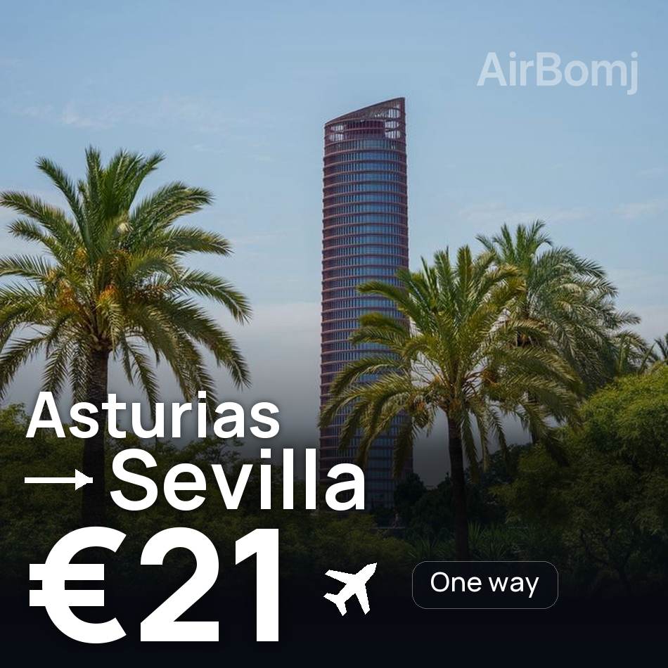 Billet d'avion : Asturias — Séville, €21
