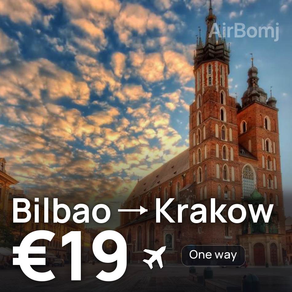 Billet d'avion : Bilbao — Cracovie, €19