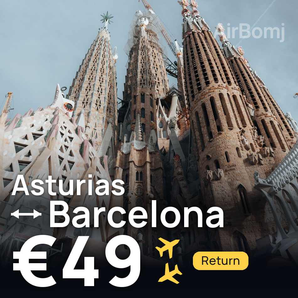 Billet d'avion : Asturias — Barcelone, €49