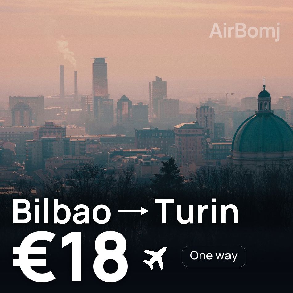 Billet d'avion : Bilbao — Turin, €18