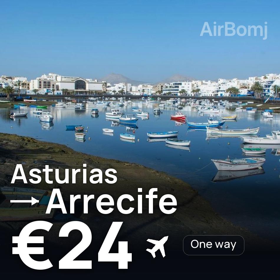 Billet d'avion : Asturias — Arrecife, €24