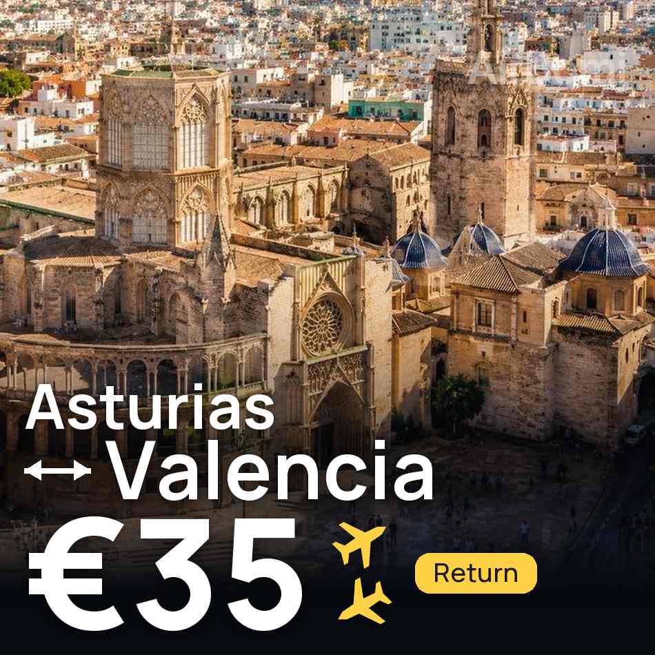 Billet d'avion : Asturias — Valence, €35