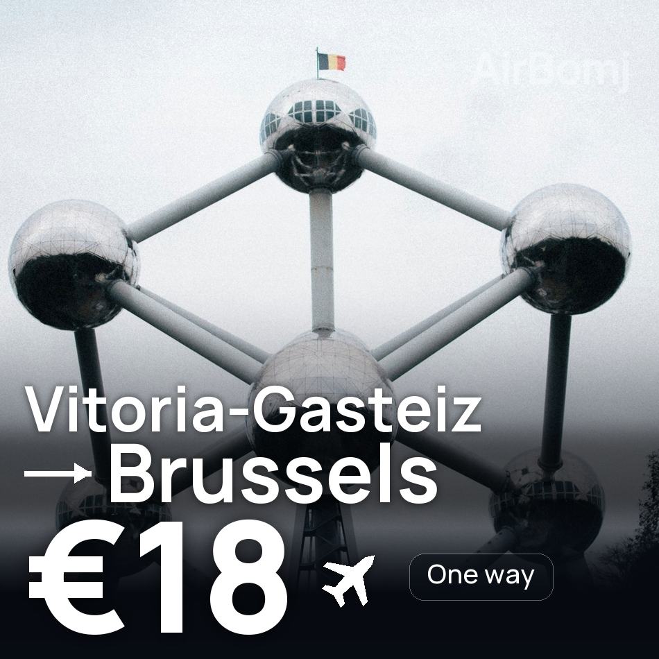 Billet d'avion : Vitoria-Gasteiz — Bruxelles, €18