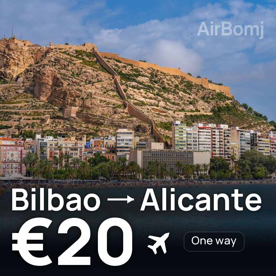 Billet d'avion : Bilbao — Alicante, €20