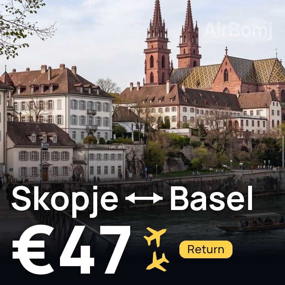 Flight ticket: Skopje to Basel, €47