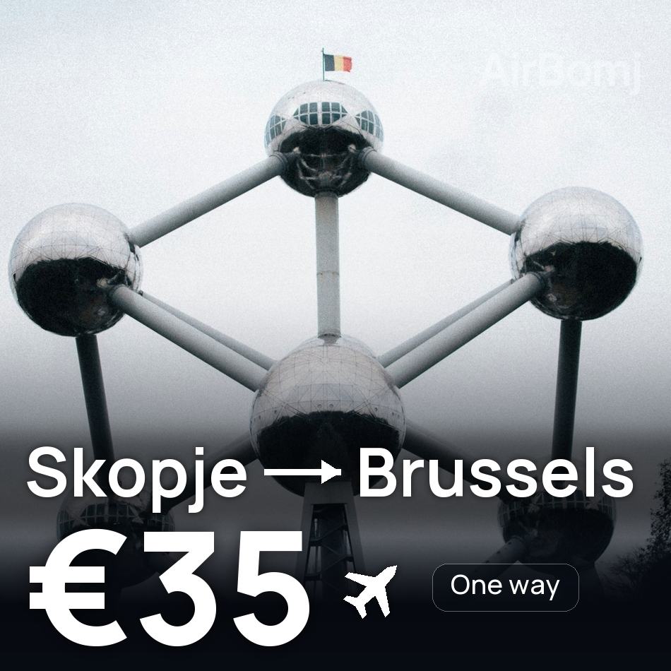 Flight ticket: Skopje to Brussels, €35