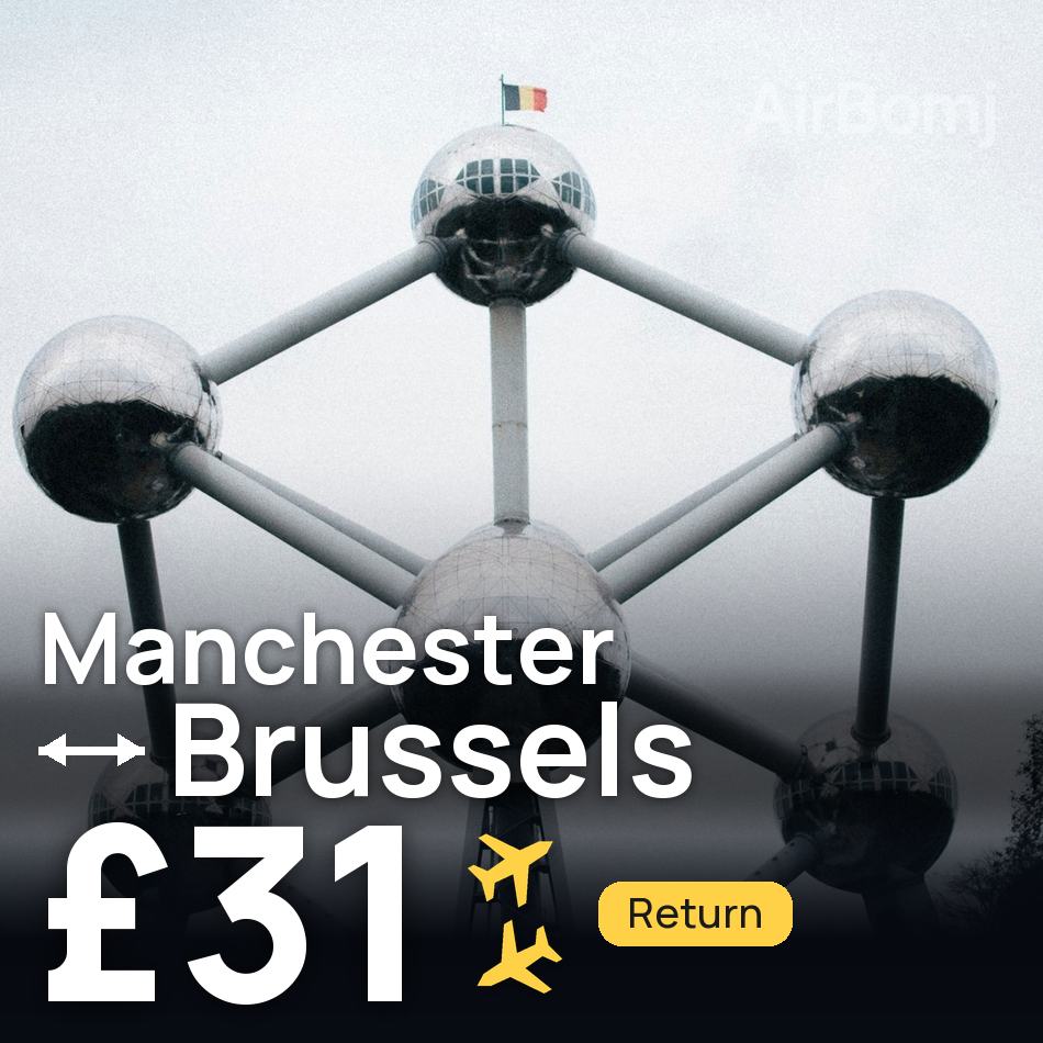 Biglietto aereo: Manchester — Bruxelles, £31