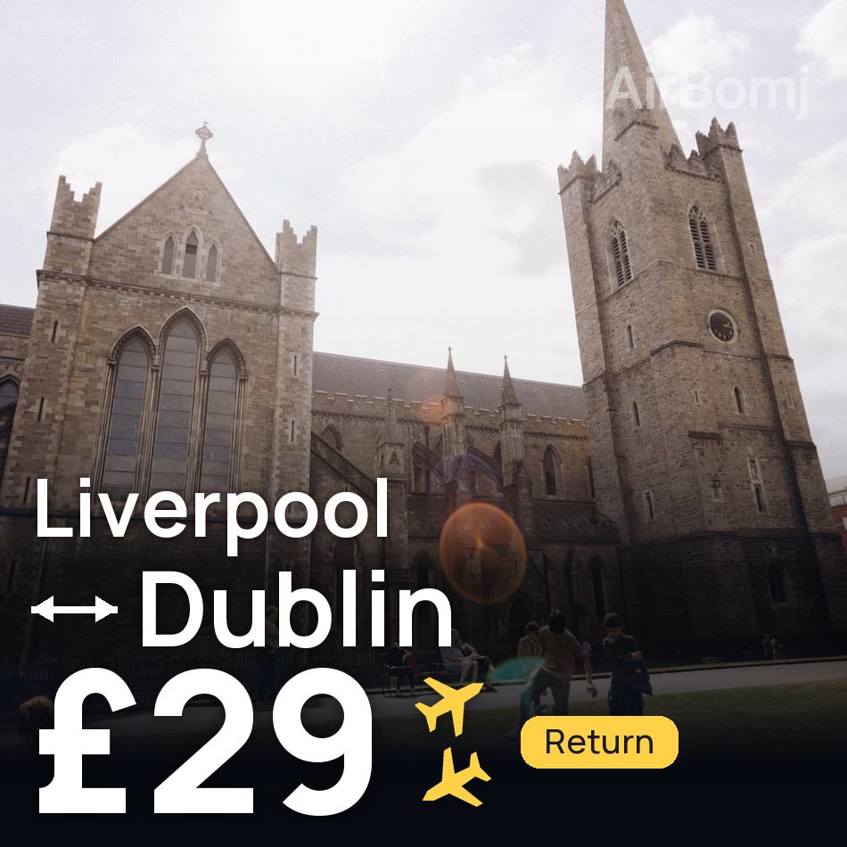 Biglietto aereo: Liverpool — Dublino, £29