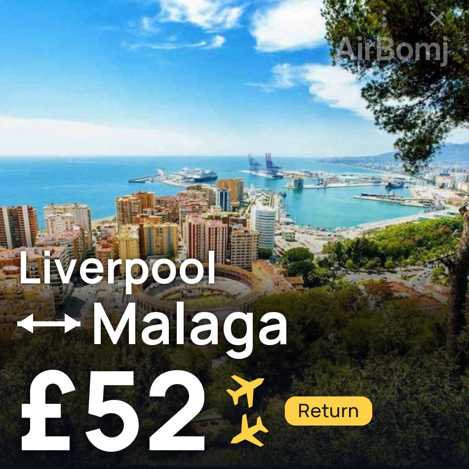 Biglietto aereo: Liverpool — Málaga, £52