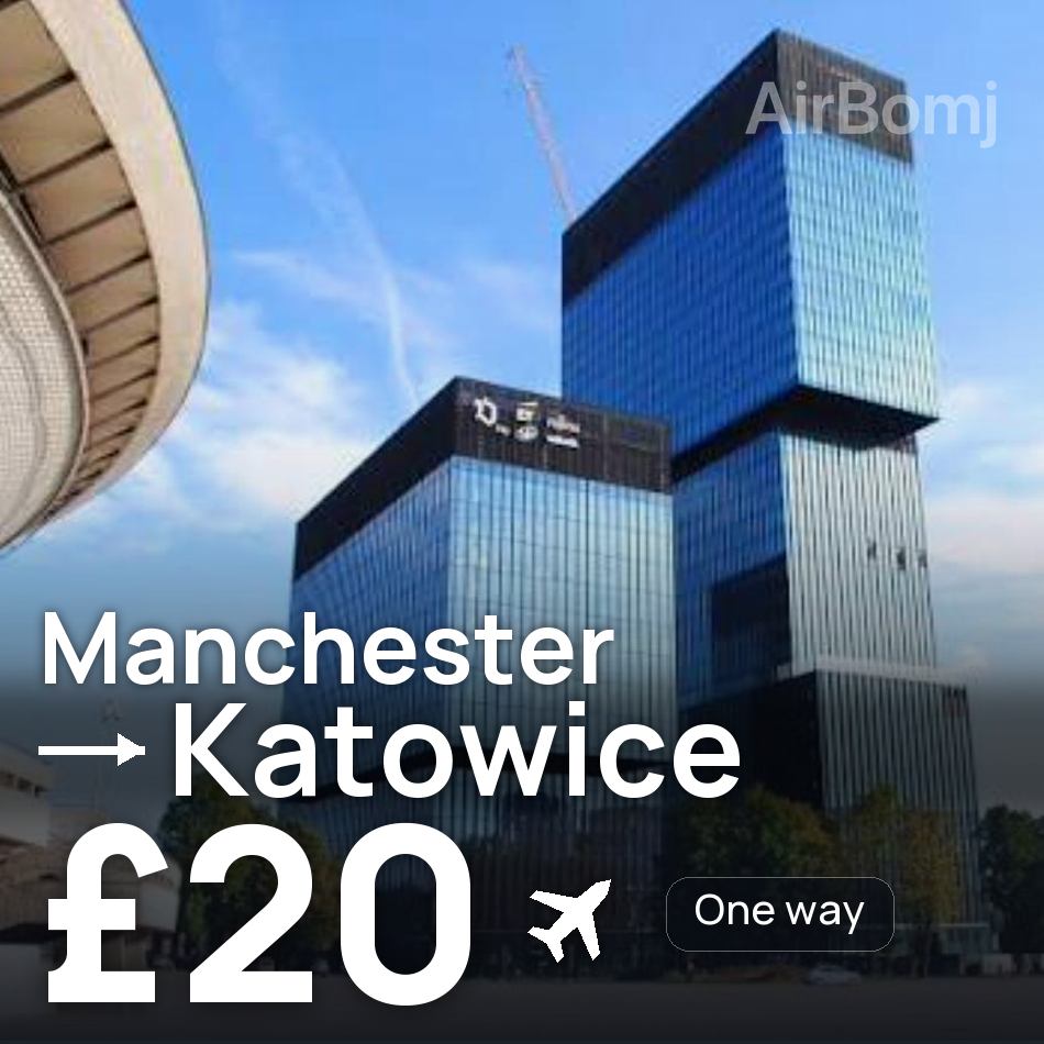 Biglietto aereo: Manchester — Katowice, £20