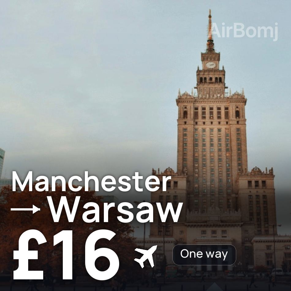Biglietto aereo: Manchester — Varsavia, £16