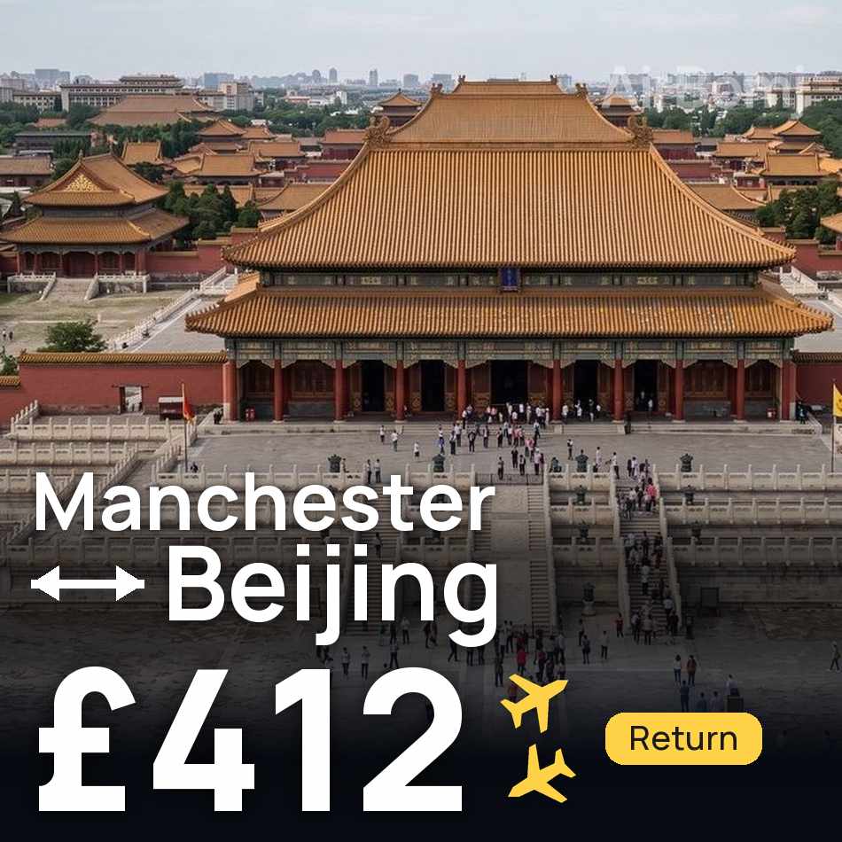 Biglietto aereo: Manchester — Pechino, £412