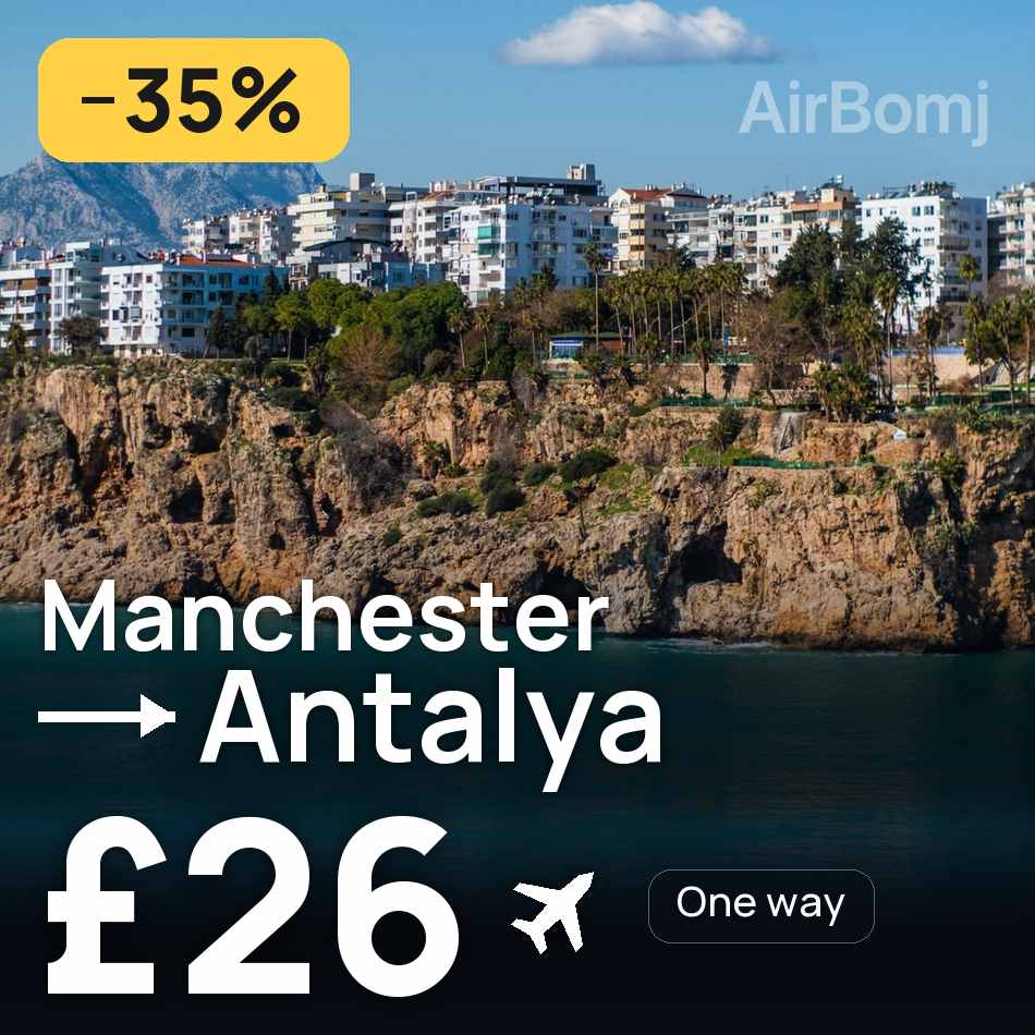 Biglietto aereo: Manchester — Adalia, £26