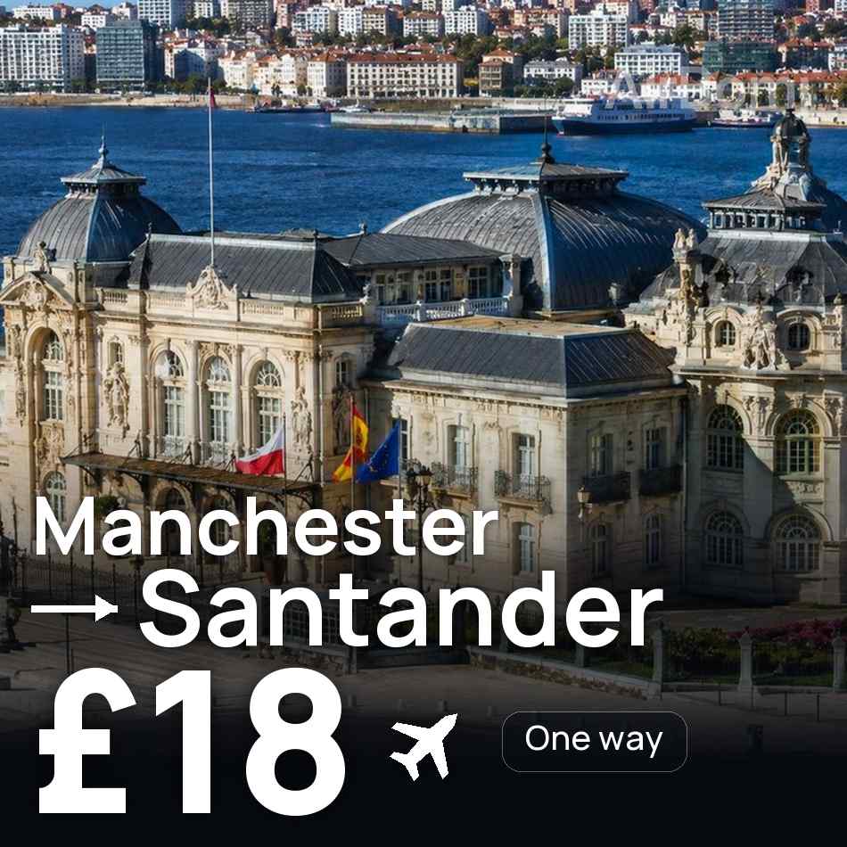 Biglietto aereo: Manchester — Santander, £18