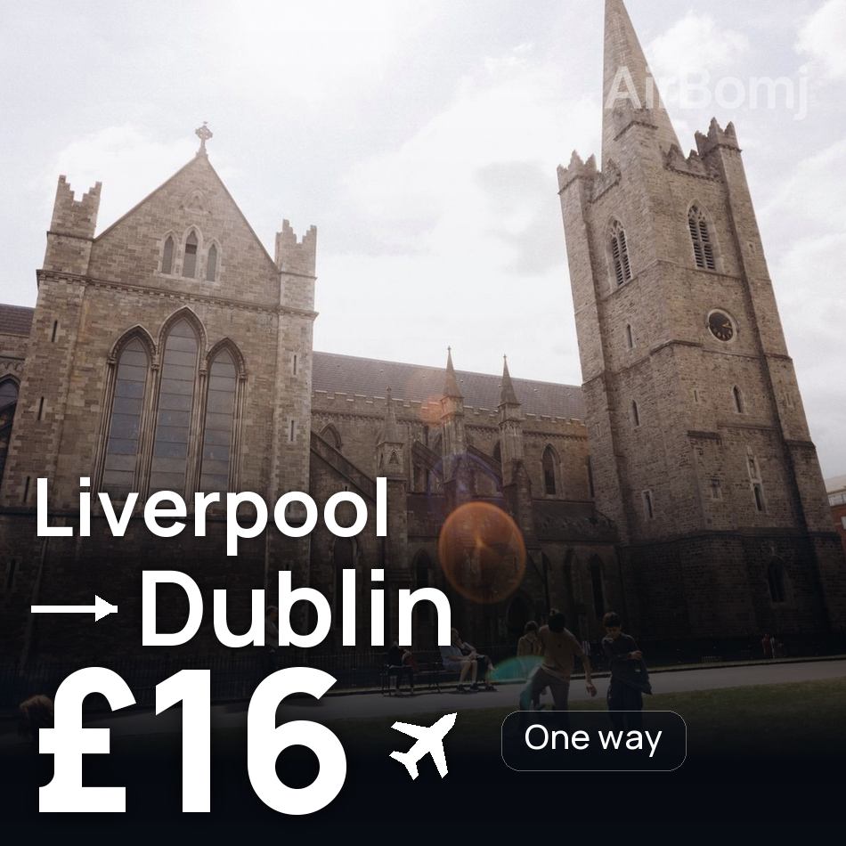 Biglietto aereo: Liverpool — Dublino, £16