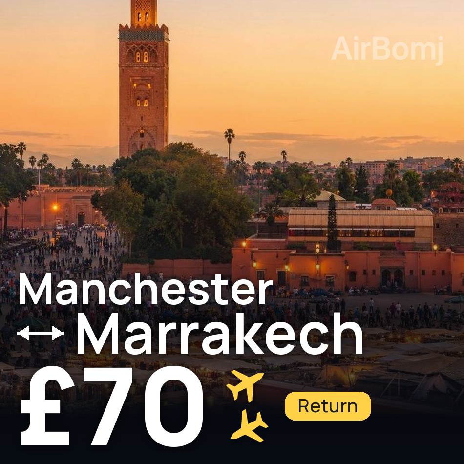 Biglietto aereo: Manchester — Marrakesh, £70