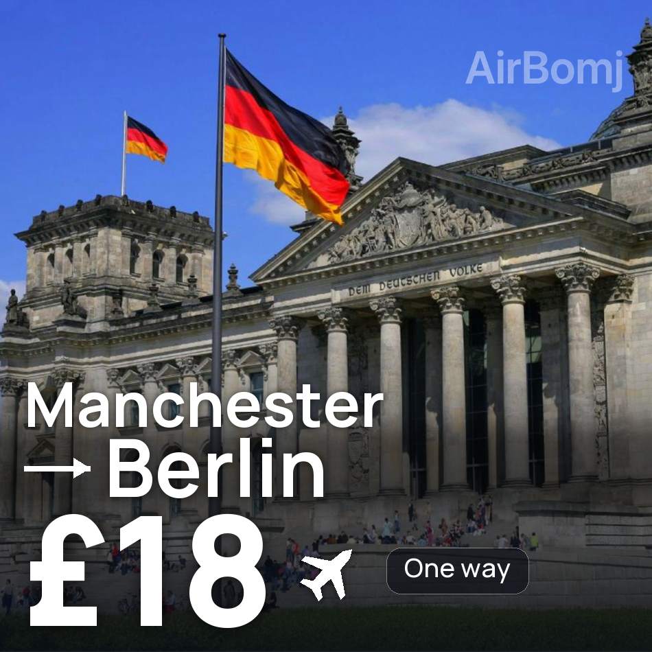 Biglietto aereo: Manchester — Berlino, £18