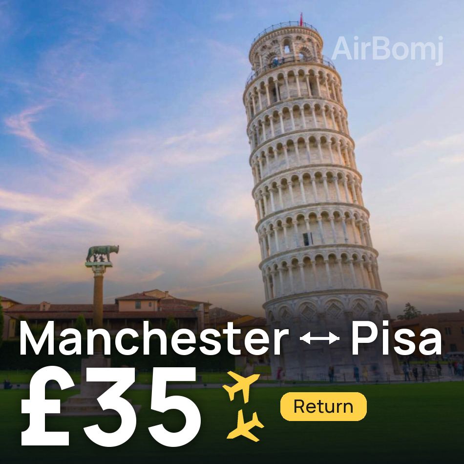 Biglietto aereo: Manchester — Pisa, £35