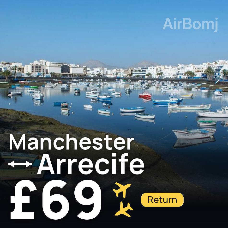 Biglietto aereo: Manchester — Arrecife, £69
