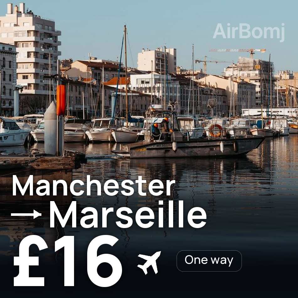 Biglietto aereo: Manchester — Marsiglia, £16