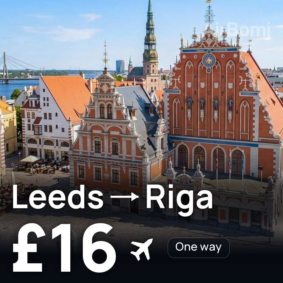 Biglietto aereo: Leeds — Riga, £16