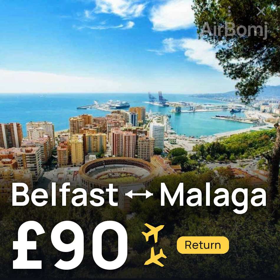 Flugticket: Belfast — Málaga, £90