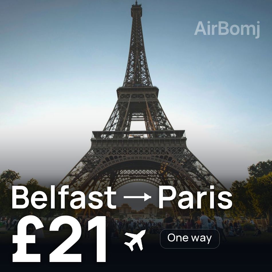 Flugticket: Belfast — Paris, £21
