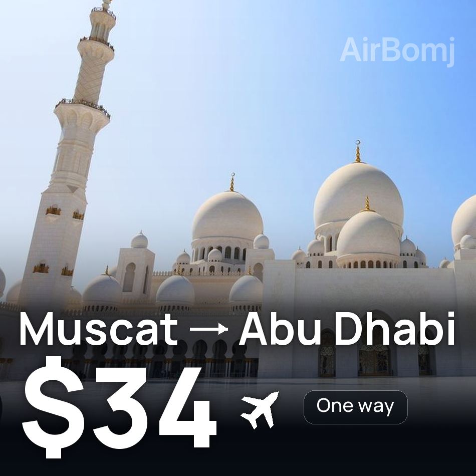 Passagem aérea: Mascate — Abu Dhabi, $34