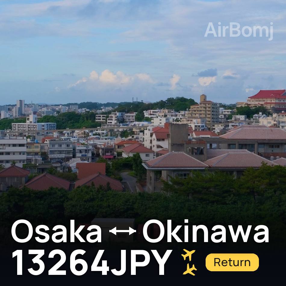 Flight ticket: Osaka to Okinawa, 13264JPY