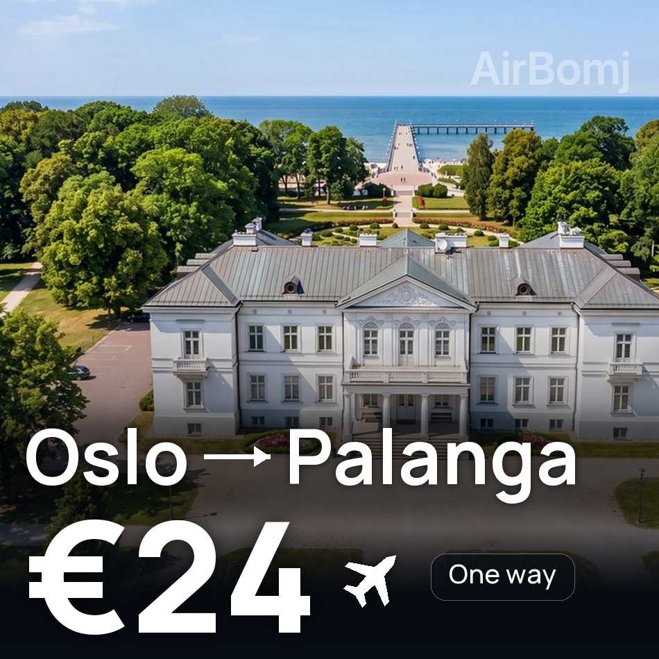 Uçak bileti: Oslo — Palanga, €24