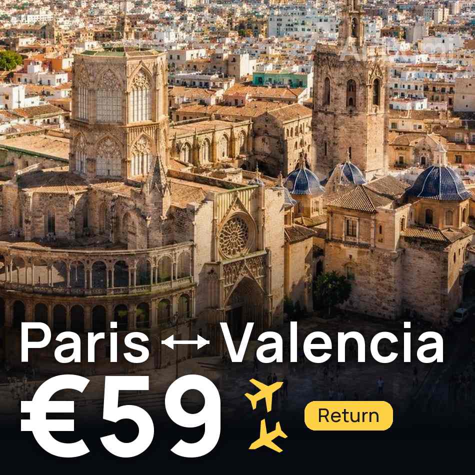 Flugticket: Paris — Valencia, €59