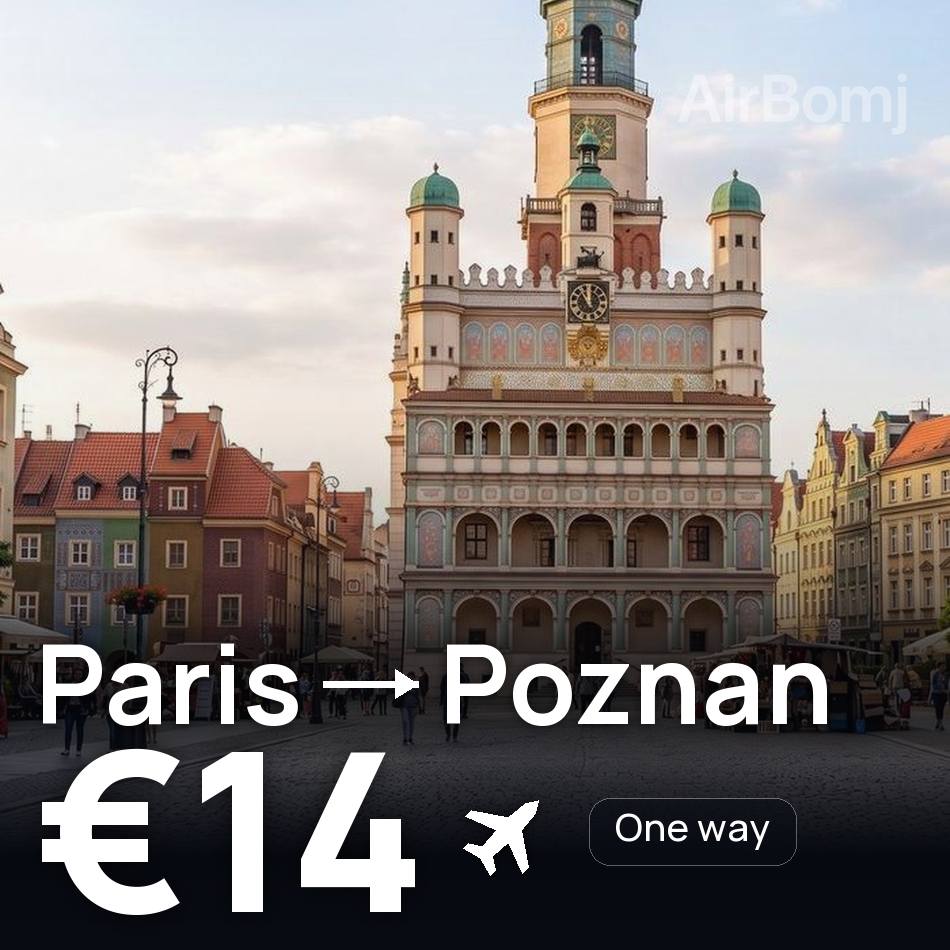 Flugticket: Paris — Posen, €14