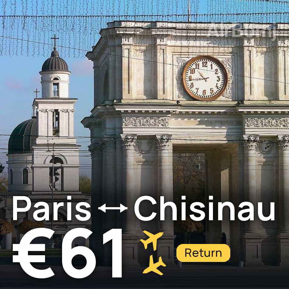Flugticket: Paris — Chișinău, €61