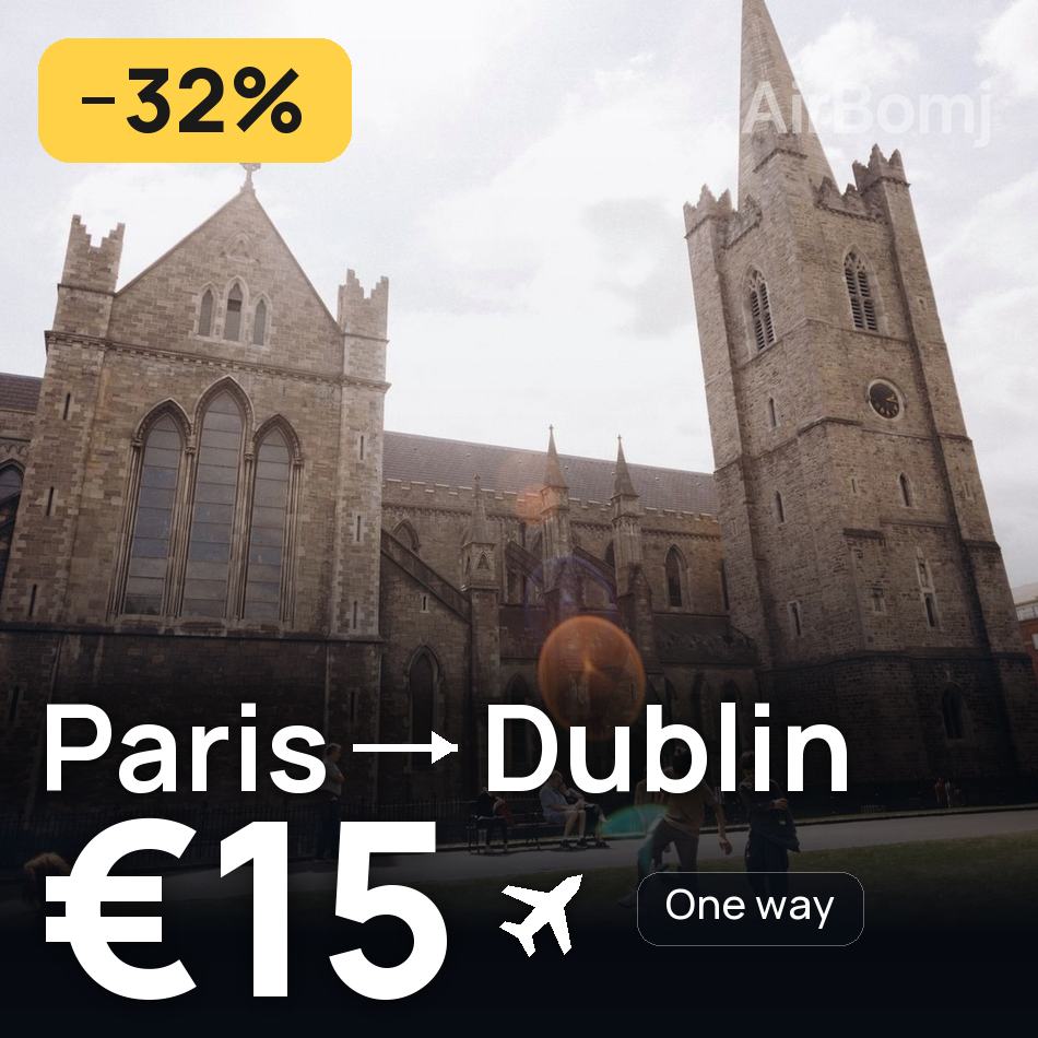 Flugticket: Paris — Dublin, €15