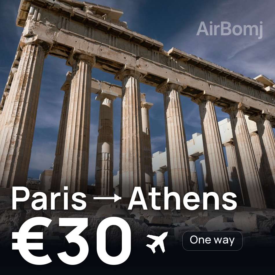 Flugticket: Paris — Athen, €30