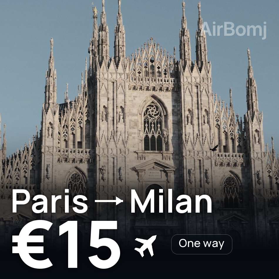 Flugticket: Paris — Mailand, €15