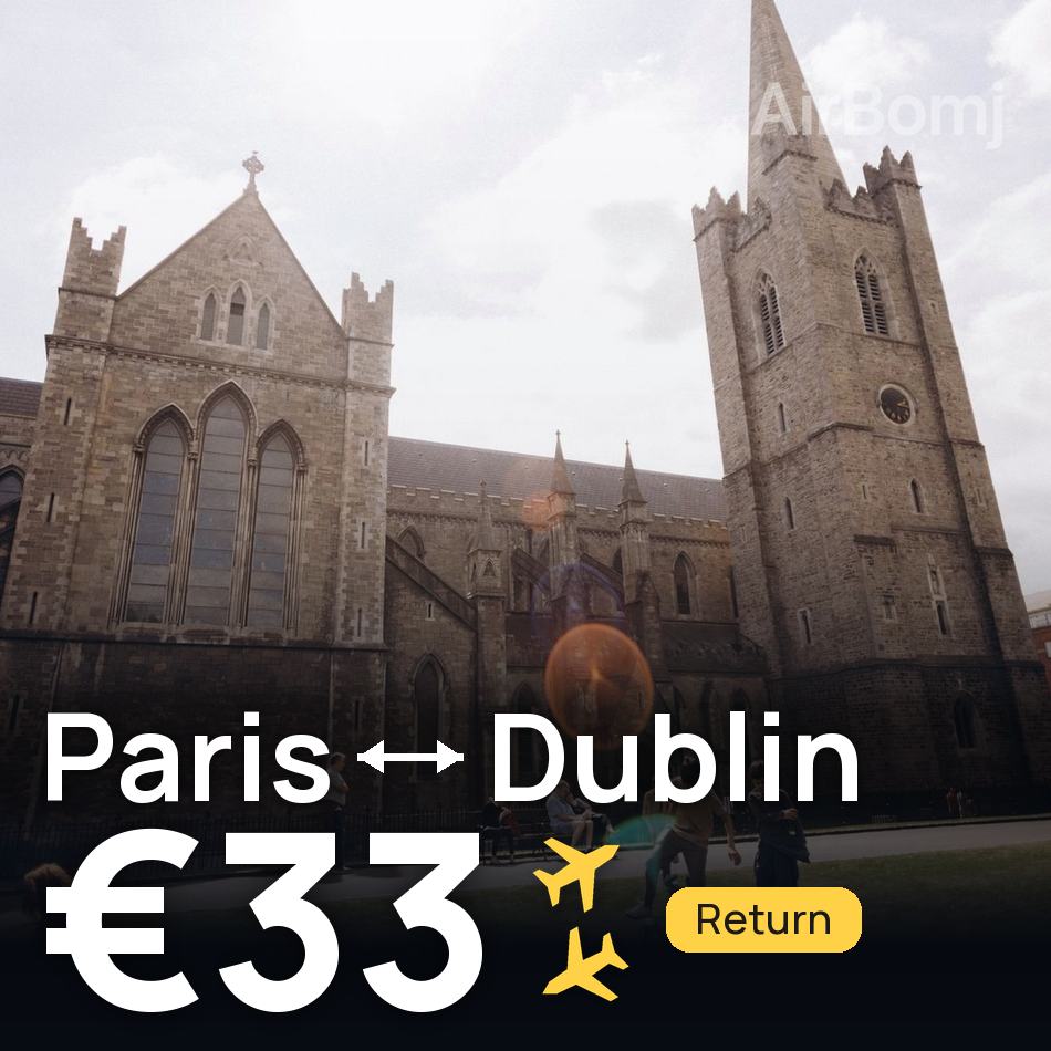 Flugticket: Paris — Dublin, €33