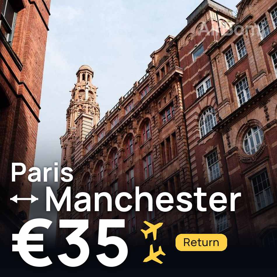Flugticket: Paris — Manchester, €35