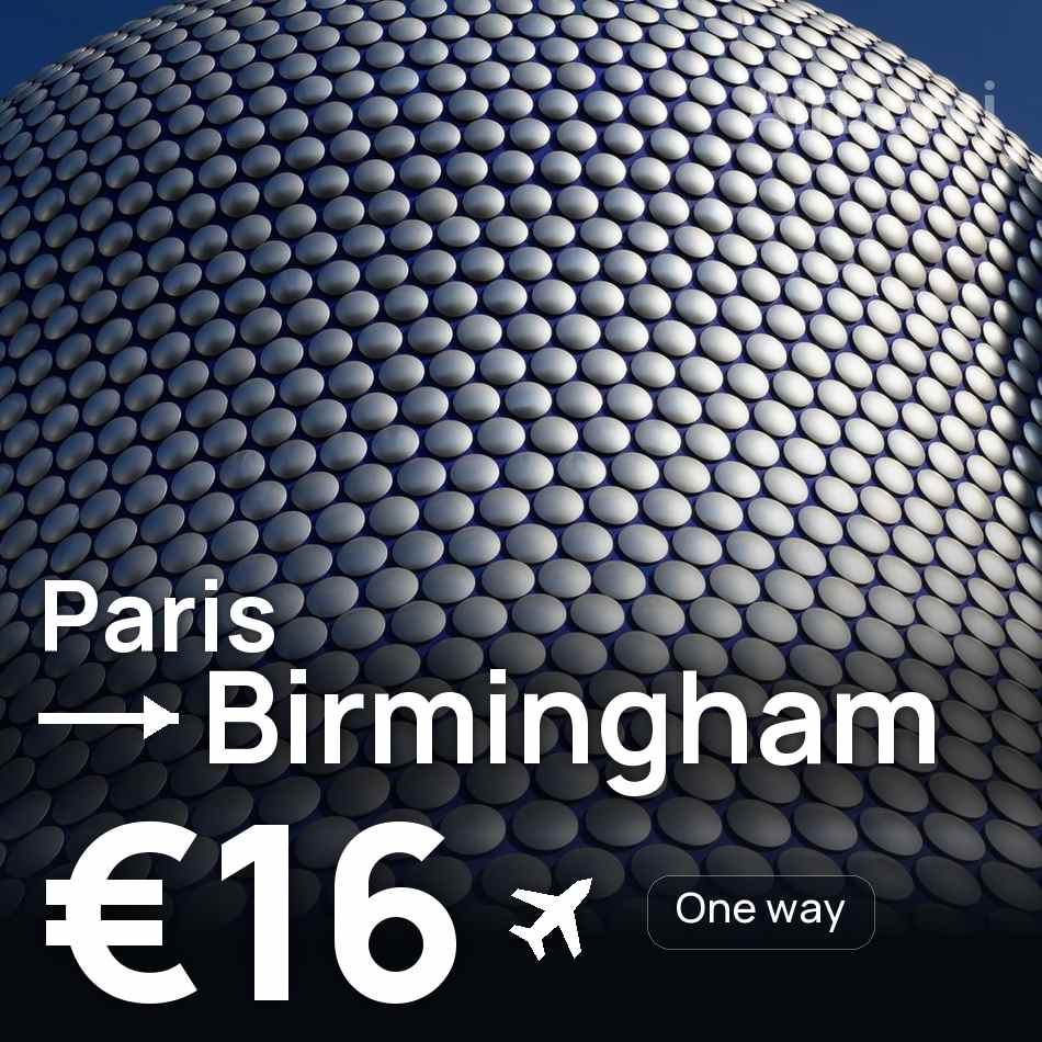 Flugticket: Paris — Birmingham, €16