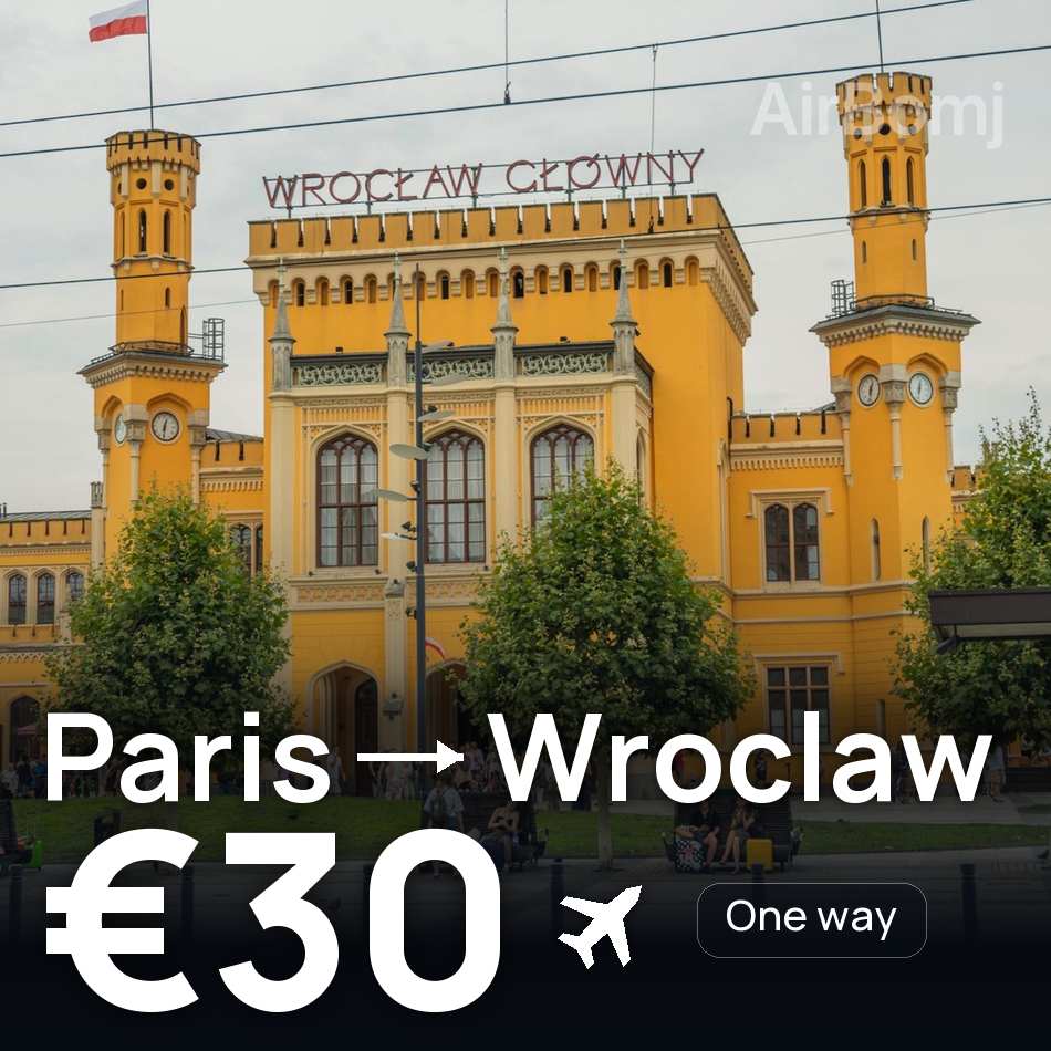 Flugticket: Paris — Breslau, €30