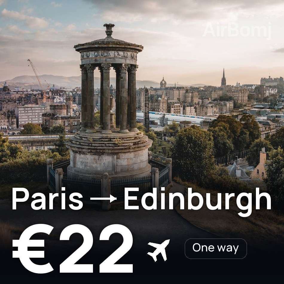 Flugticket: Paris — Edinburgh, €22