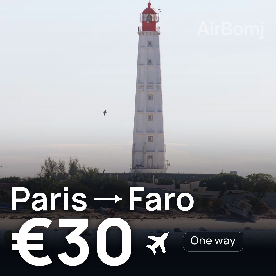 Flugticket: Paris — Faro, €30
