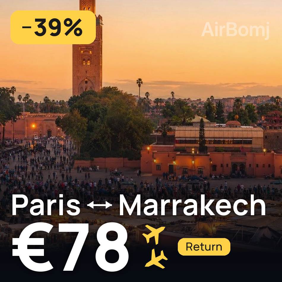 Flugticket: Paris — Marrakesh, €78