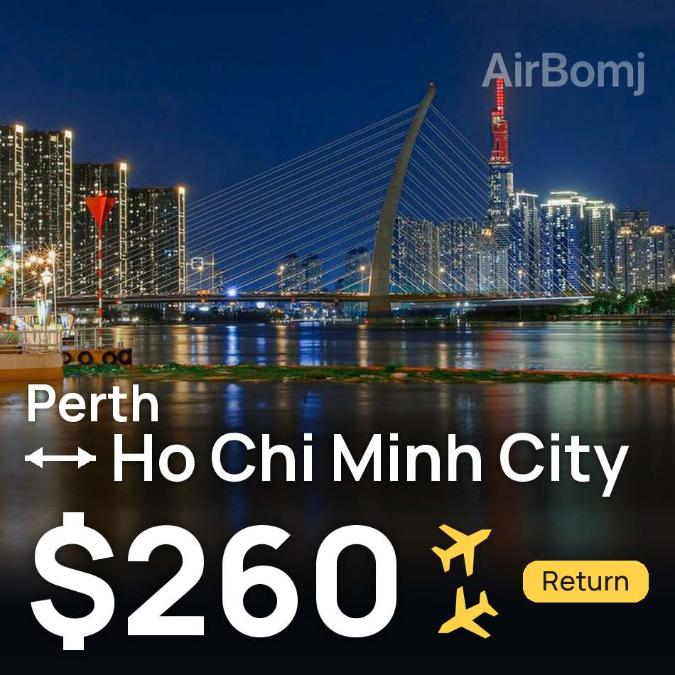 تذكرة طيران: برث — مدينة هو تشي منه، $260