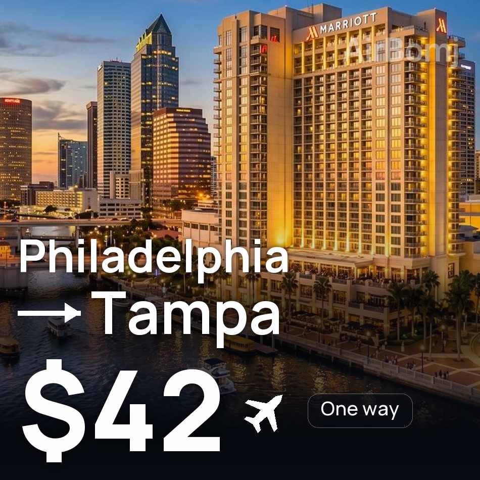 Bilet de avion: Philadelphia — Tampa, $42