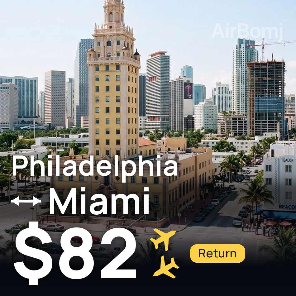Bilet de avion: Philadelphia — Miami, $82
