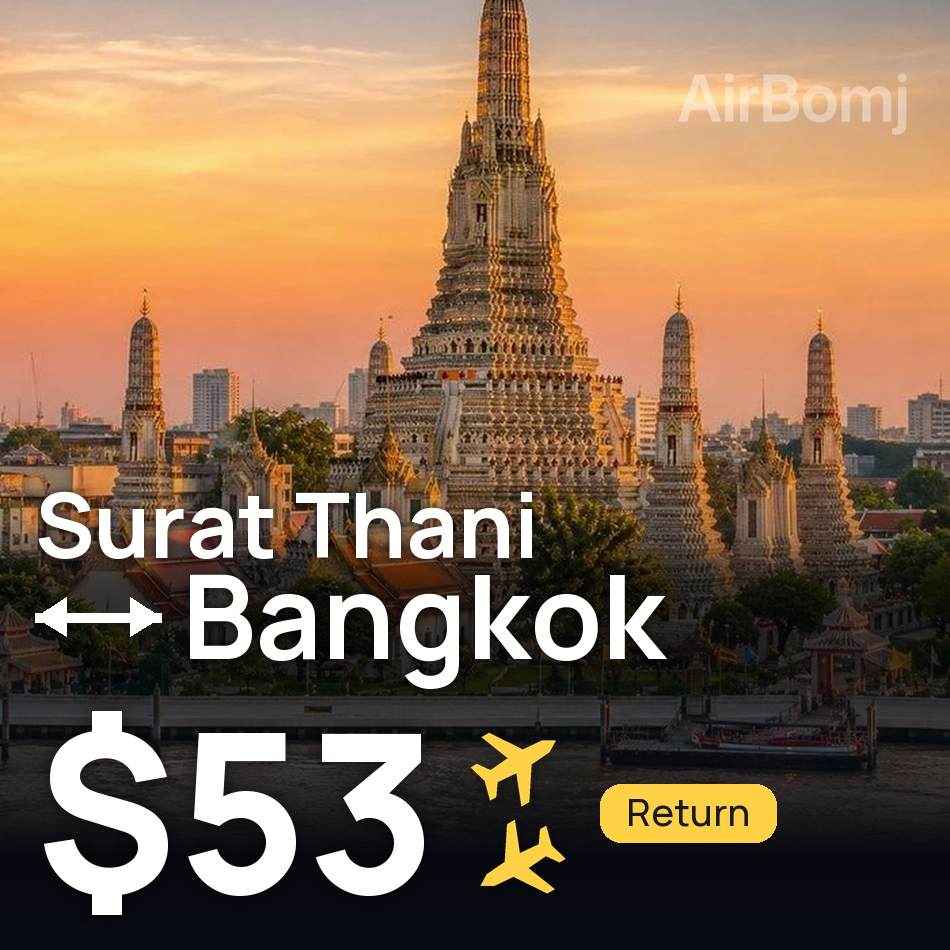Flugticket: Surat Thani — Bangkok, $53