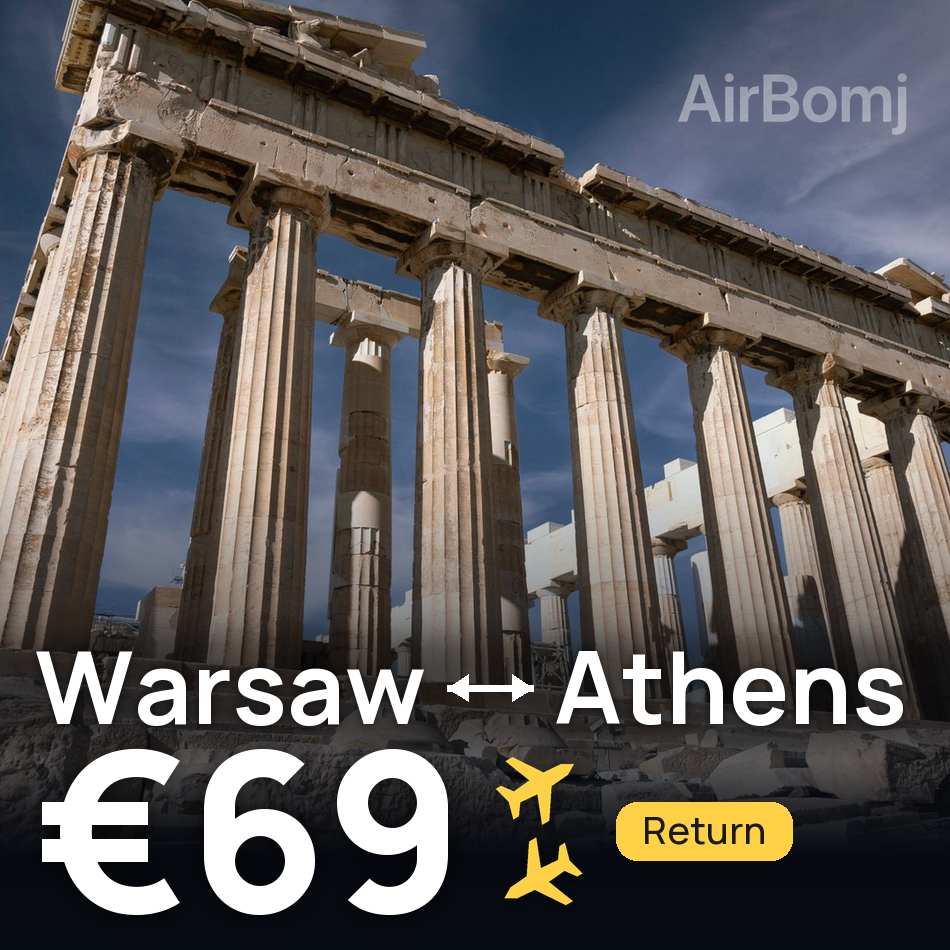 Biglietto aereo: Varsavia — Atene, €69