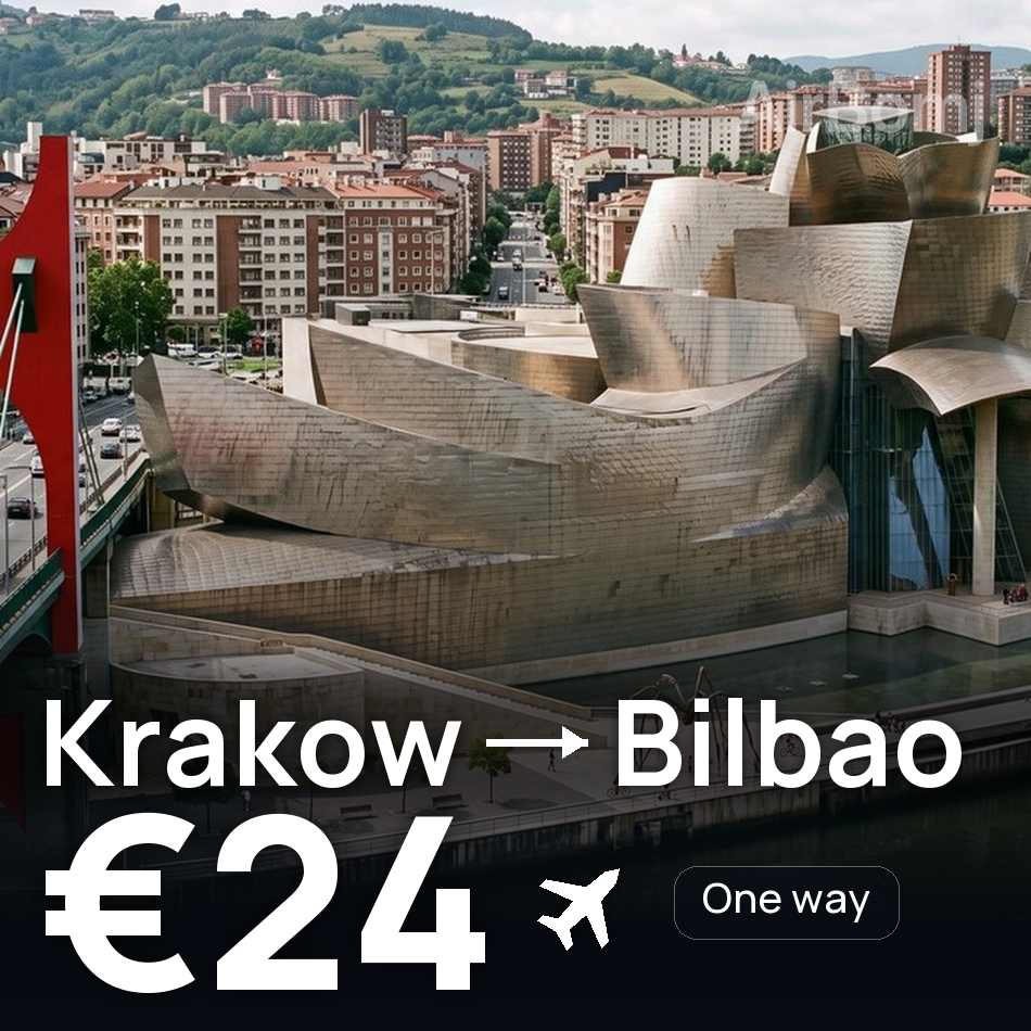 Biglietto aereo: Cracovia — Bilbao, €24