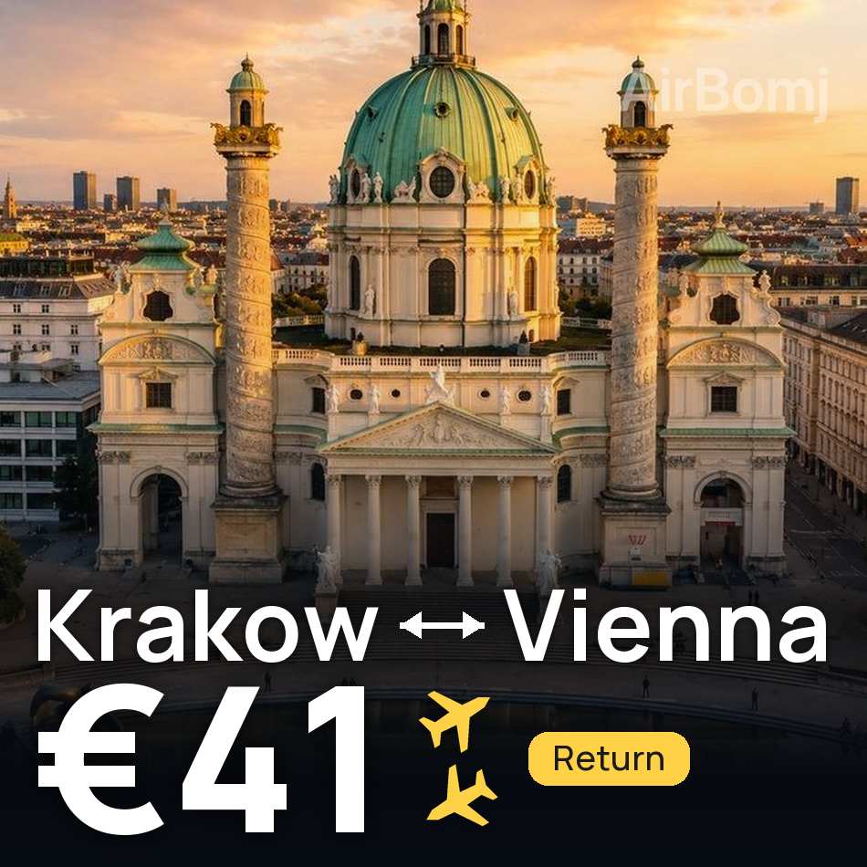 Biglietto aereo: Cracovia — Vienna, €41
